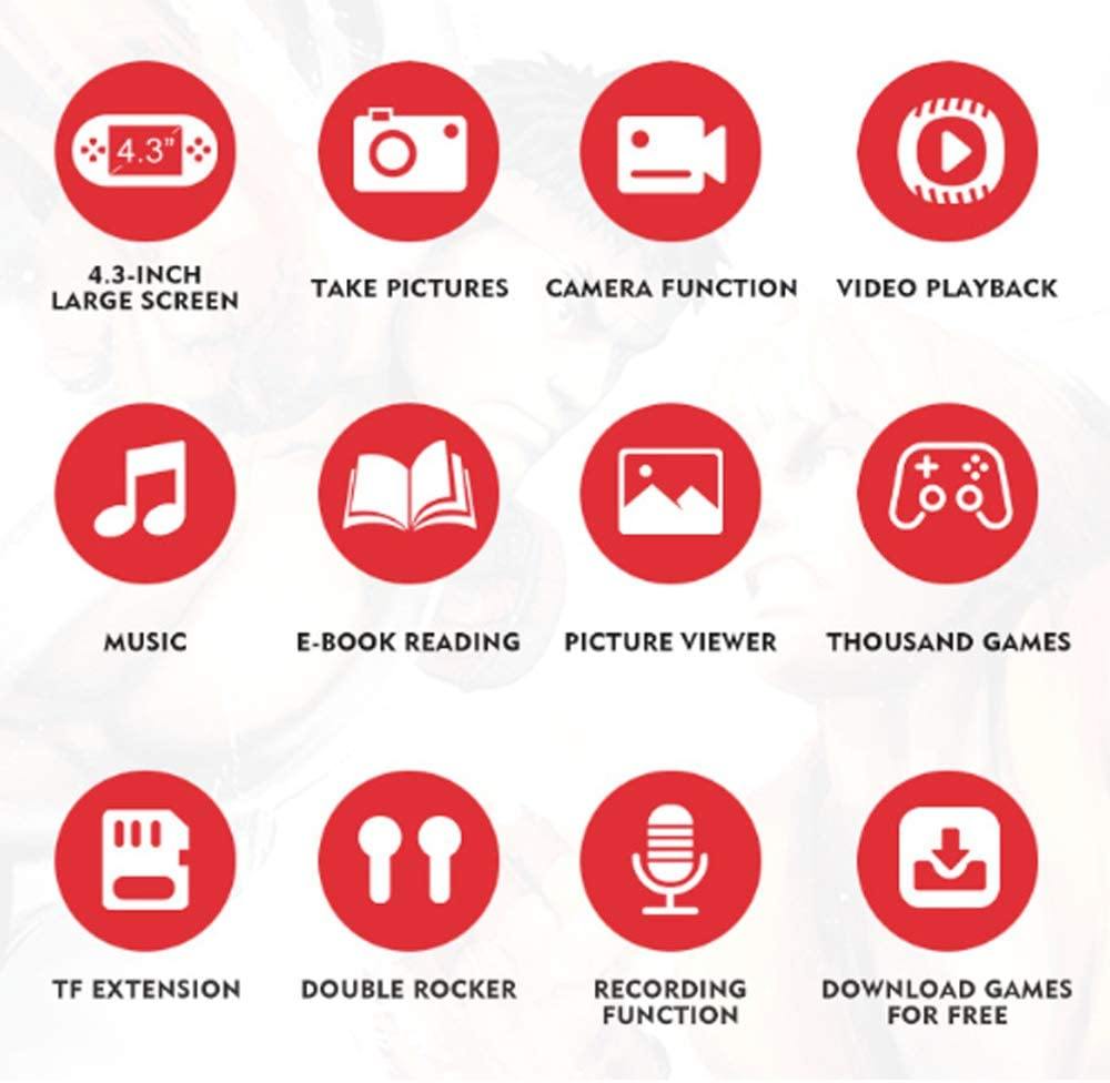 yierda Handheld Game Console X7 Retro Nostalgic Dual Joystick 4.3-Inch High-Definition Screen - JOY2ESpree