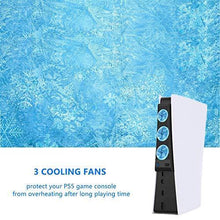 
                        
                          Load image into Gallery viewer, PS5 Cooling Fan, FANPL Cooling Station for Sony Playstation 5 Digital Edition &amp; Ultra HD Console with 3 Cooling Fans and USB Port - JOY2ESpree
                        
                      