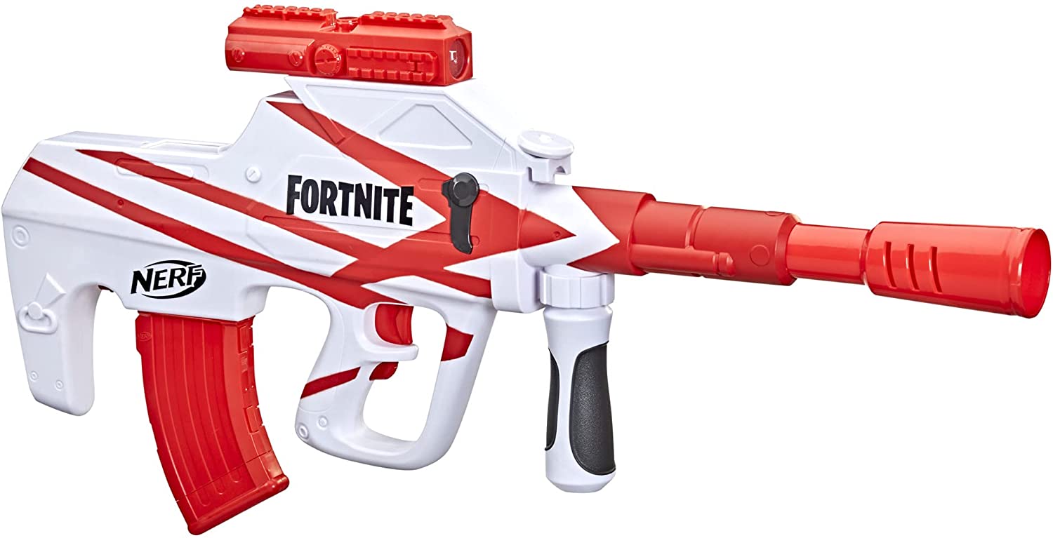 NERF Fortnite B-AR Motorized Dart Blaster -- Fortnite Converge Wrap, Motorized 10-Dart Blasting, 10-Dart Clip, 10 Official Elite Darts