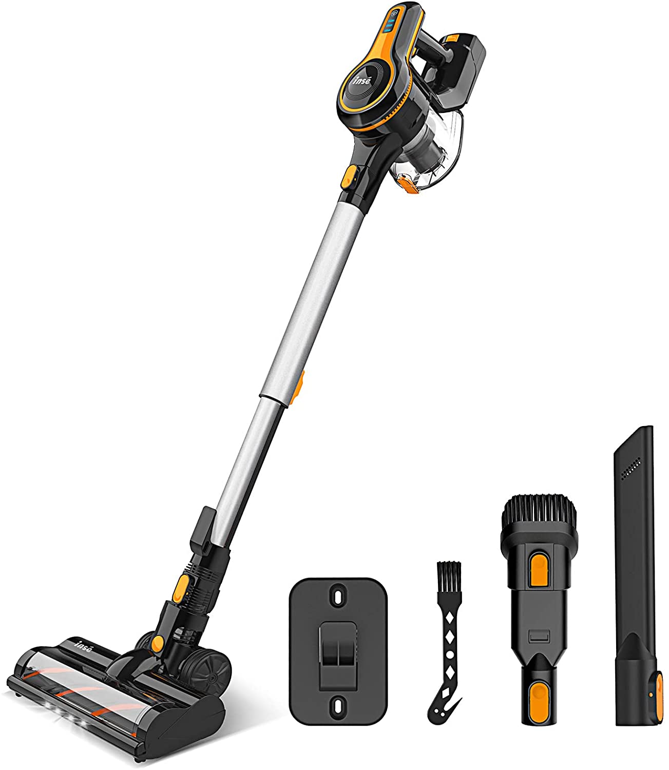 Cordless Vacuum Cleaner, 23Kpa Strong Suction Stick Vacuum with 45min Max Long Runtime Detachable Battery - JOY2ESpree