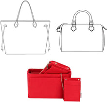 
                        
                          Load image into Gallery viewer, Purse Organizer, Purse Organizer Insert With 2 Metal Zipper, Bag Organizer With RFID Blocking Pocket Purse Organizer insert
                        
                      