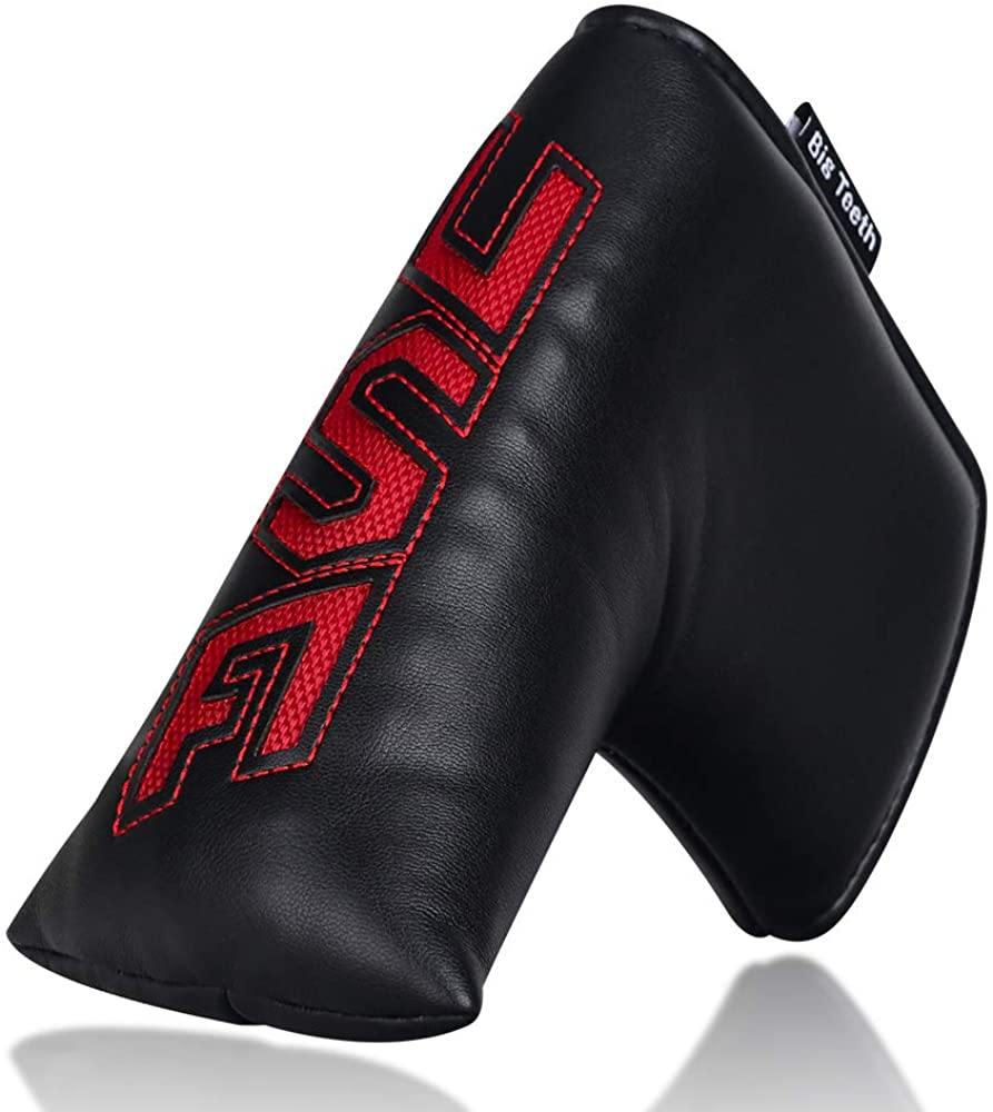 Big Teeth Golf Blade Putter Cover Head Covers Club Protector Magnetic Bar Closure USA Pattern for Scotty Cameron Taylormade Odyssey - JOY2ESpree