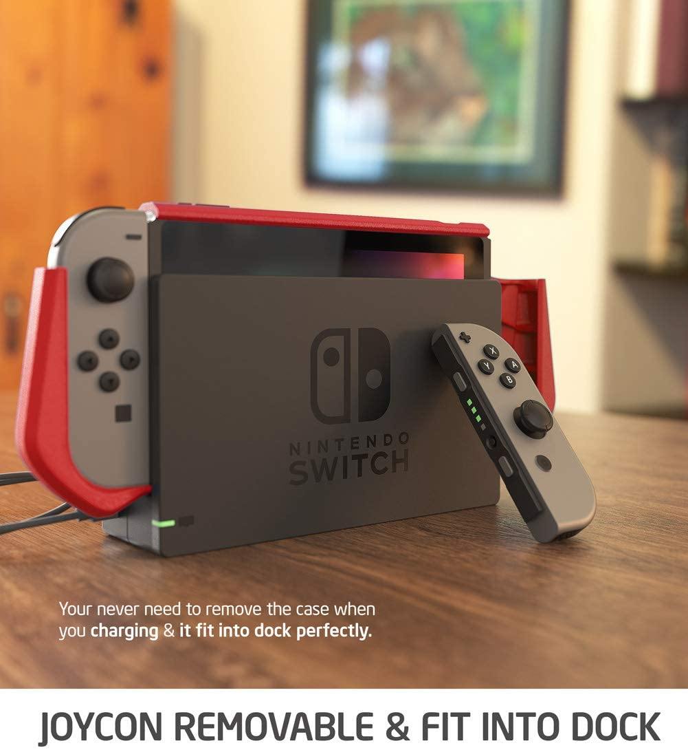 Mumba Dockable Case Compatible for Nintendo Switch, [Blade Series] TPU Grip Protective Cover Case with Ergonomic Design and Comfort Grip (Clear) - JOY2ESpree
