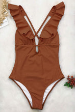
                        
                          Cargar imagen en el visor de la galería, CUPSHE Women's One Piece Swimsuit Ruffle Deep V Neck Strappy Swimwear Bathing Suits
                        
                      