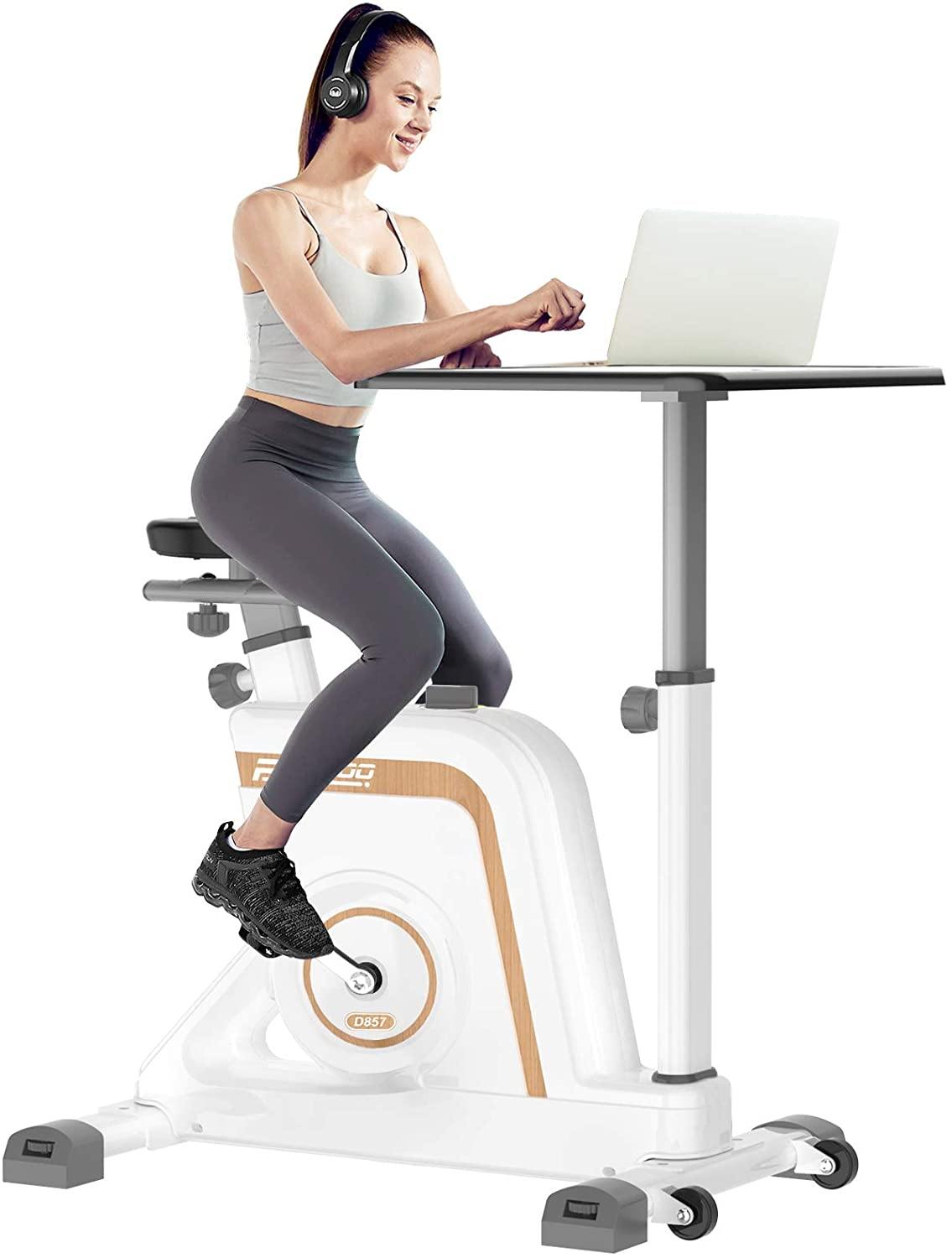 pooboo Desk Cycle Exercise Bike Indoor Cycling Bike Adjustable Magnetic Resistance Stationary Bike for Home Office - JOY2ESpree