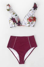 
                        
                          गैलरी व्यूवर में इमेज लोड करें, CUPSHE Women's High Waist Bikini Swimsuit Ruffle Floral Print Two Piece Bathing Suit
                        
                      
