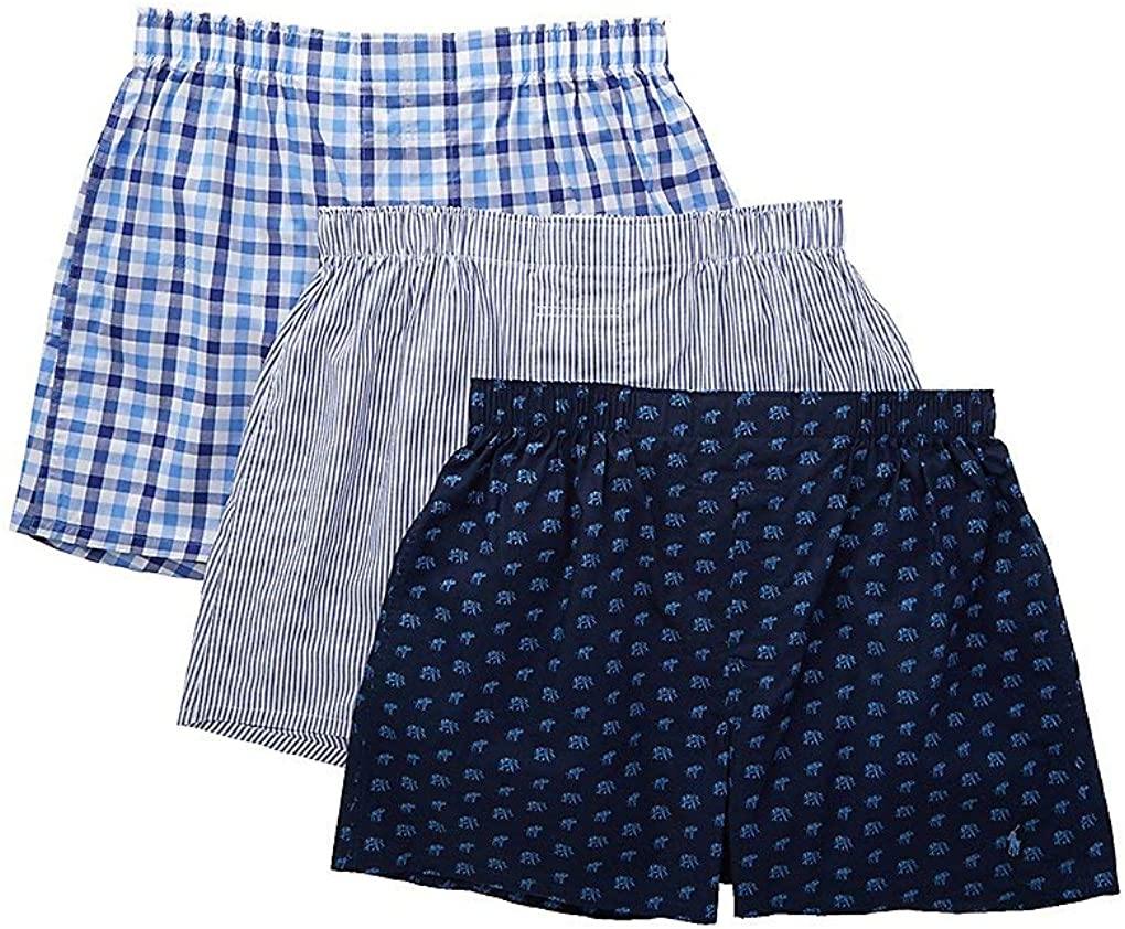 Polo Ralph Lauren Men's 3-Pack Classic Fit Packaged Woven Boxers