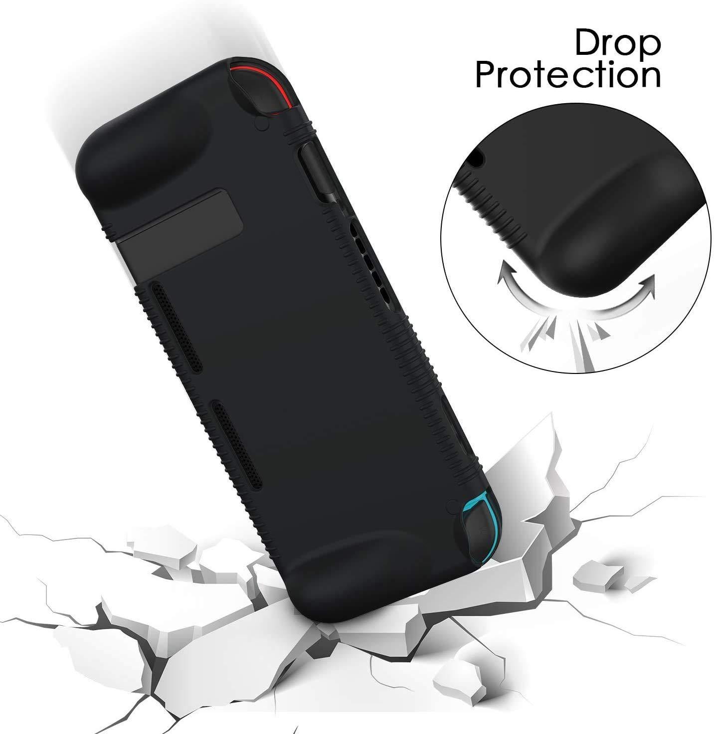 Semeving for Nintendo Switch Case,Soft Protective Case with Ergonomic Grip Design,Shock-Absorption&Anti-Scratch (Red) - JOY2ESpree