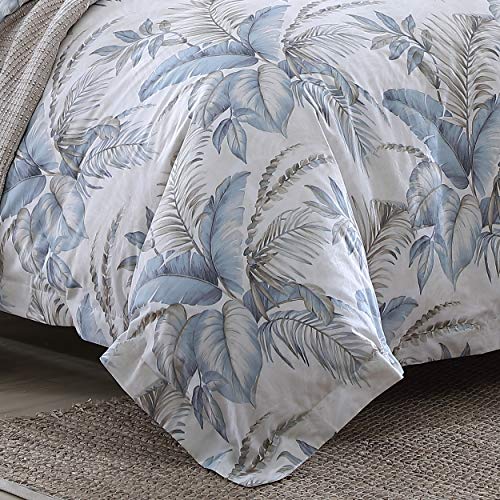 Tommy Bahama | Bakers Bluff Collection | Comforter Set - 100% Cotton, Ultra-Soft & Breathable, Reversible Bedding with Matching Shams, Queen, Blue