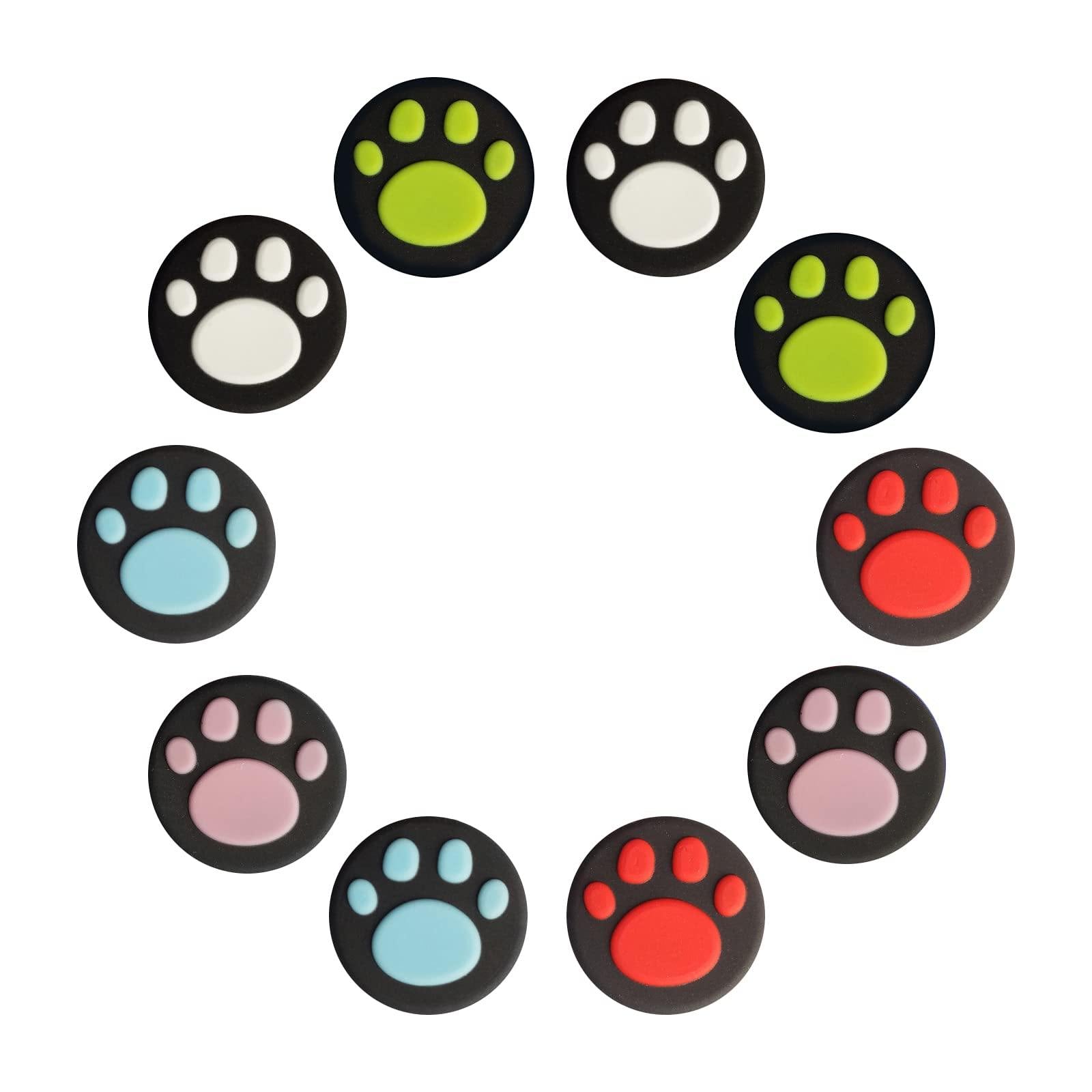 Cat Claw Thumb Grips Caps Joy Con Thumb Cover, Joystick Controller Cap for Nintendo Switch, Switch Lite, X-box, PS4, PS5 (10Pcs, 2 per Color) - JOY2ESpree