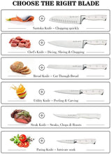 
                        
                          Muat gambar ke penampil Galeri, Harriet Knife Set, 14-Piece Kitchen Knife Set with Block Wooden, German Stainless Steel Professional Chef Knife Set with Sharpener, White - JOY2ESpree
                        
                      