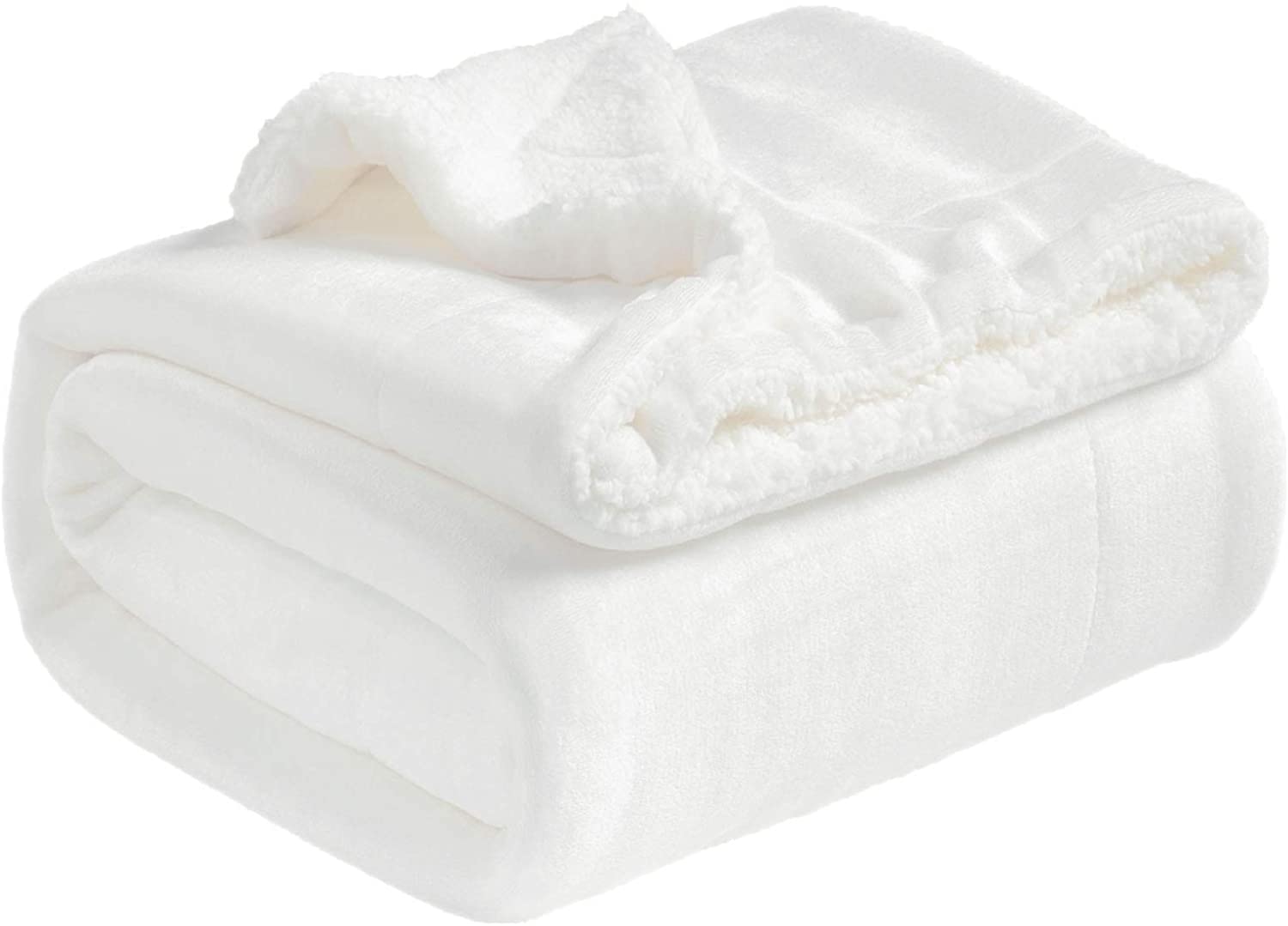 Bedsure Sherpa Fleece Blanket Throw Size Navy Lightweight Super Soft Cozy Luxury Bed Blanket Microfiber