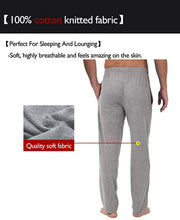 
                        
                          Muat gambar ke penampil Galeri, Bintangor Men's Sleep Pajama Pants 100% Cotton Knit Elastic Waistband Lounge Wear Long
                        
                      