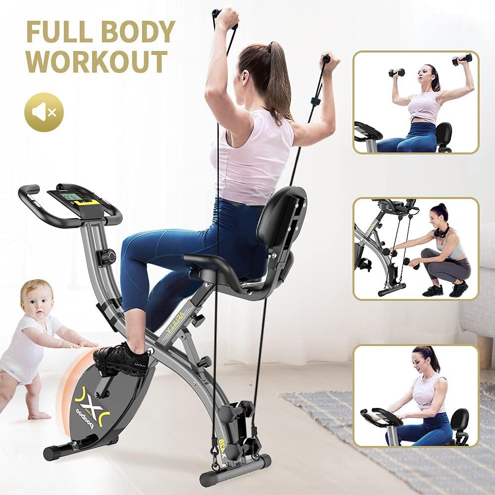 pooboo Folding Magnetic Exercise Bike - JOY2ESpree