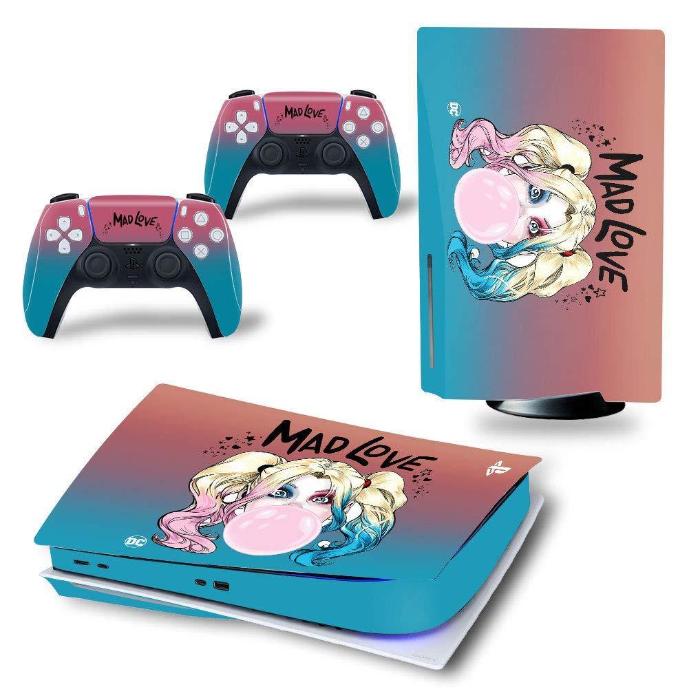 PS5 Console and Controller Skin Vinyl Sticker Decal Cover for PlayStation 5 Console and Controllers, Disk Edition -Mad Love - JOY2ESpree