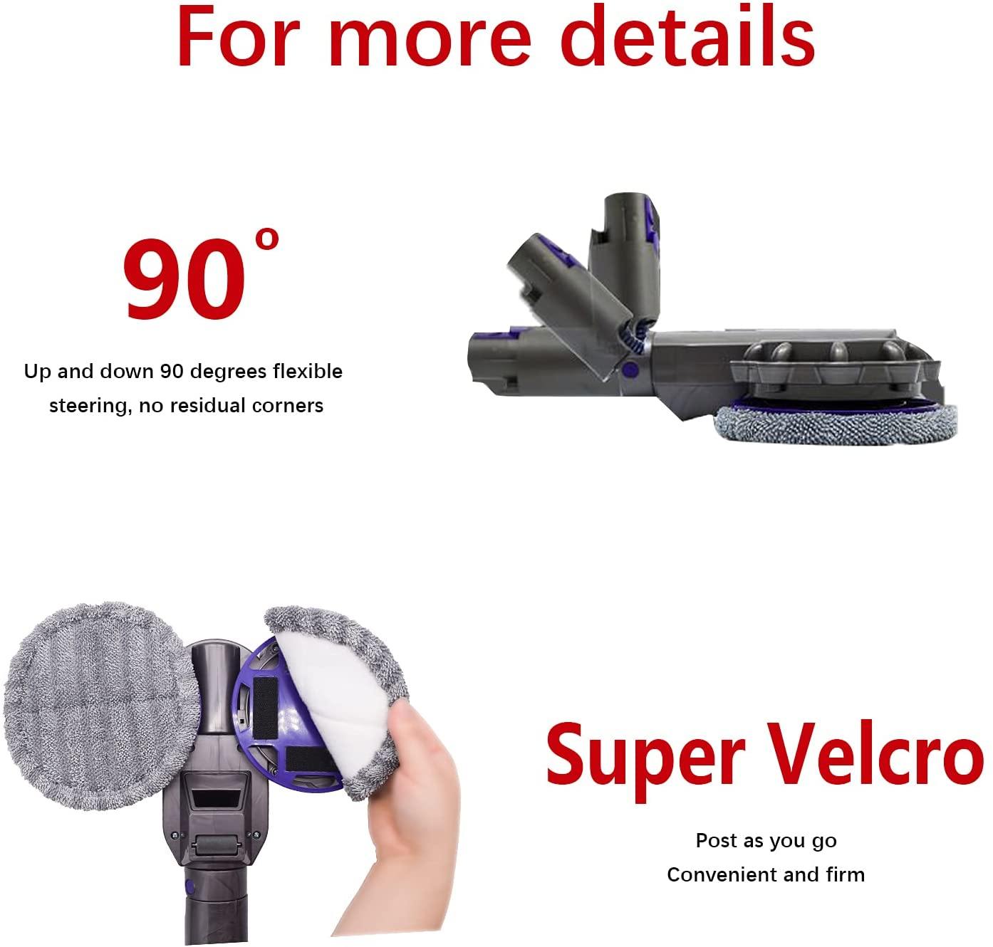 Electric Mop Head Attachment for Dyson V7 V8 V10 V11 Cordless Stick Vacuum Cleaner, Hardwood Floor Attachment - JOY2ESpree