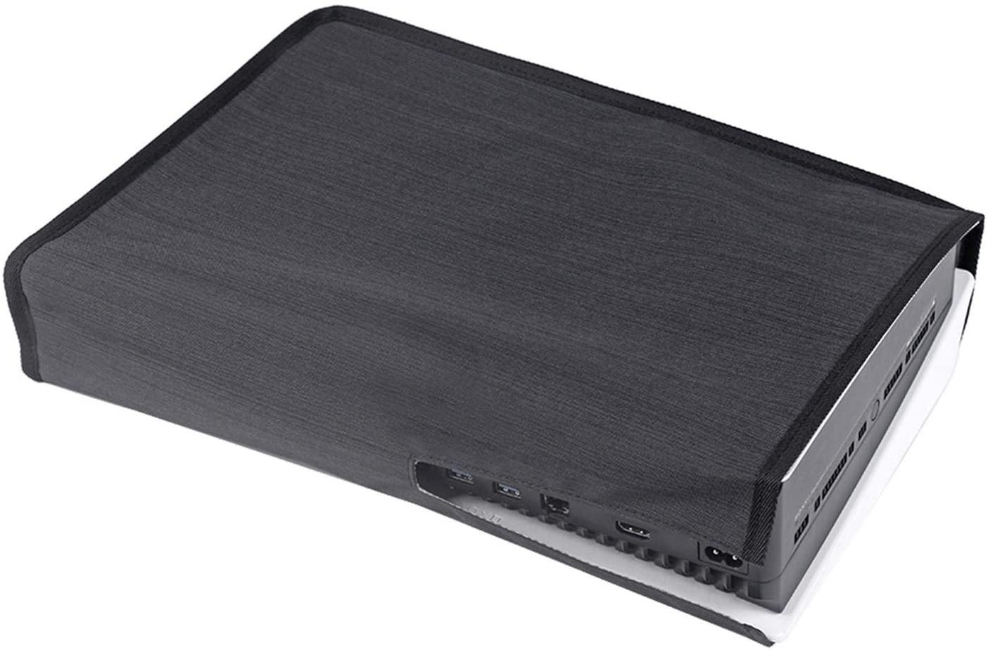 decwang Nylon PS5 Console Dust Cover, Soft Neat Lining Dust Guard for PS5 Console with Cable Port Precision Cut - JOY2ESpree