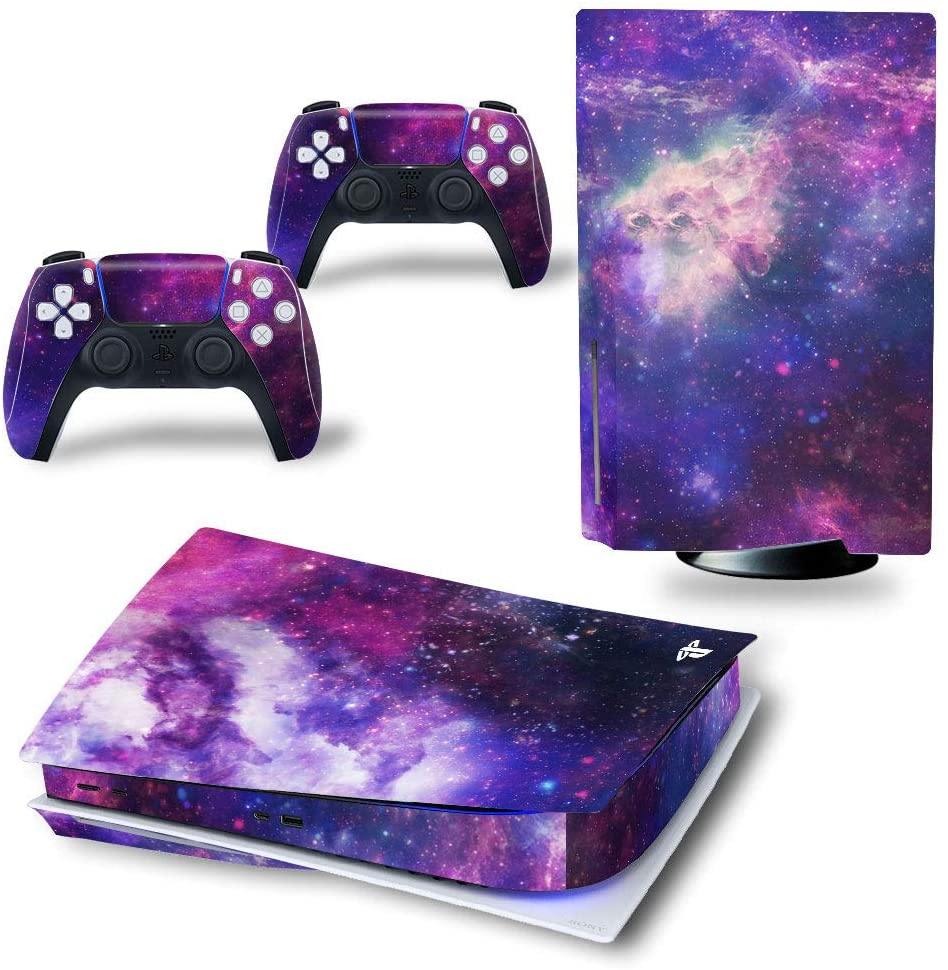 DOMILINA PS5 Skin Stickers, Full Body Vinyl Decal Cover for Playstation 5 Disk Edition Console & Controllers - American Flag - JOY2ESpree