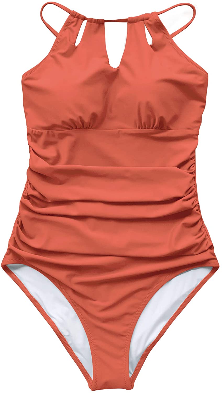 CUPSHE Women's One Piece Swimsuit High Neck Tummy Control Swimwear Bathing Suit