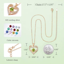 
                        
                          Cargar imagen en el visor de la galería, CDE Forever Love Heart Women Necklace 925 Sterling Silver Rose Gold Plated Birthstone Pendant Necklaces for Women - JOY2ESpree
                        
                      