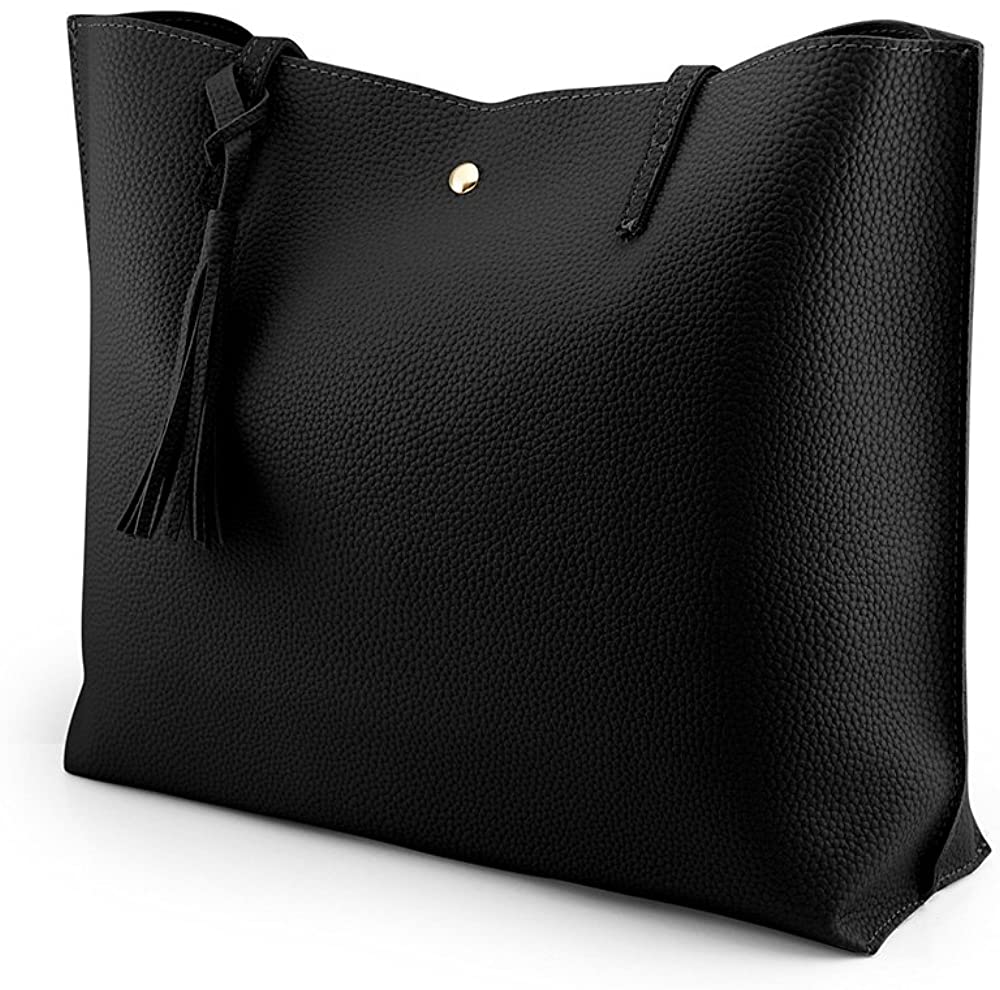 Oct17 Women Large Tote Bag - Tassels Faux Leather Shoulder Handbags, Fashion Ladies Purses Satchel Messenger Bags
