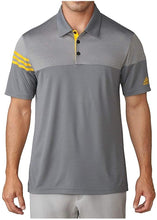 
                        
                          Load image into Gallery viewer, adidas Golf Men's 3-Stripes Heather Block Polo - JOY2ESpree
                        
                      