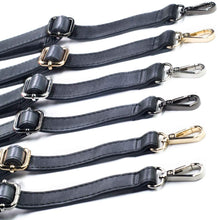 
                        
                          Muat gambar ke penampil Galeri, SUPXINJIA Leather Purse Strap Replacement - Adjustable for Handbags Crossbody or Shoulder Bags 34-59 Inch Long, 0.7 Inch Wide, Black with Gold Clasp
                        
                      