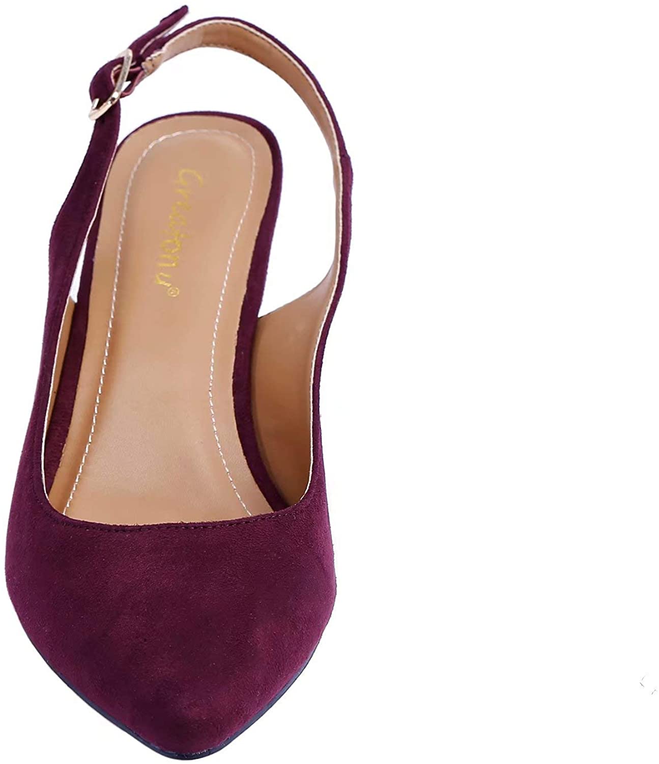 Greatonu Womens Slingback Dress Pump