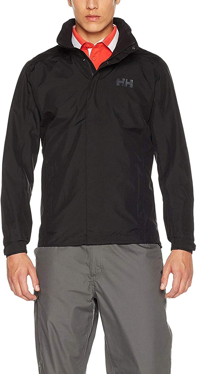 Helly Hansen Men's Dubliner Jacket Waterproof, Windproof, Breathable Shell Rain Coat with Packable Hood