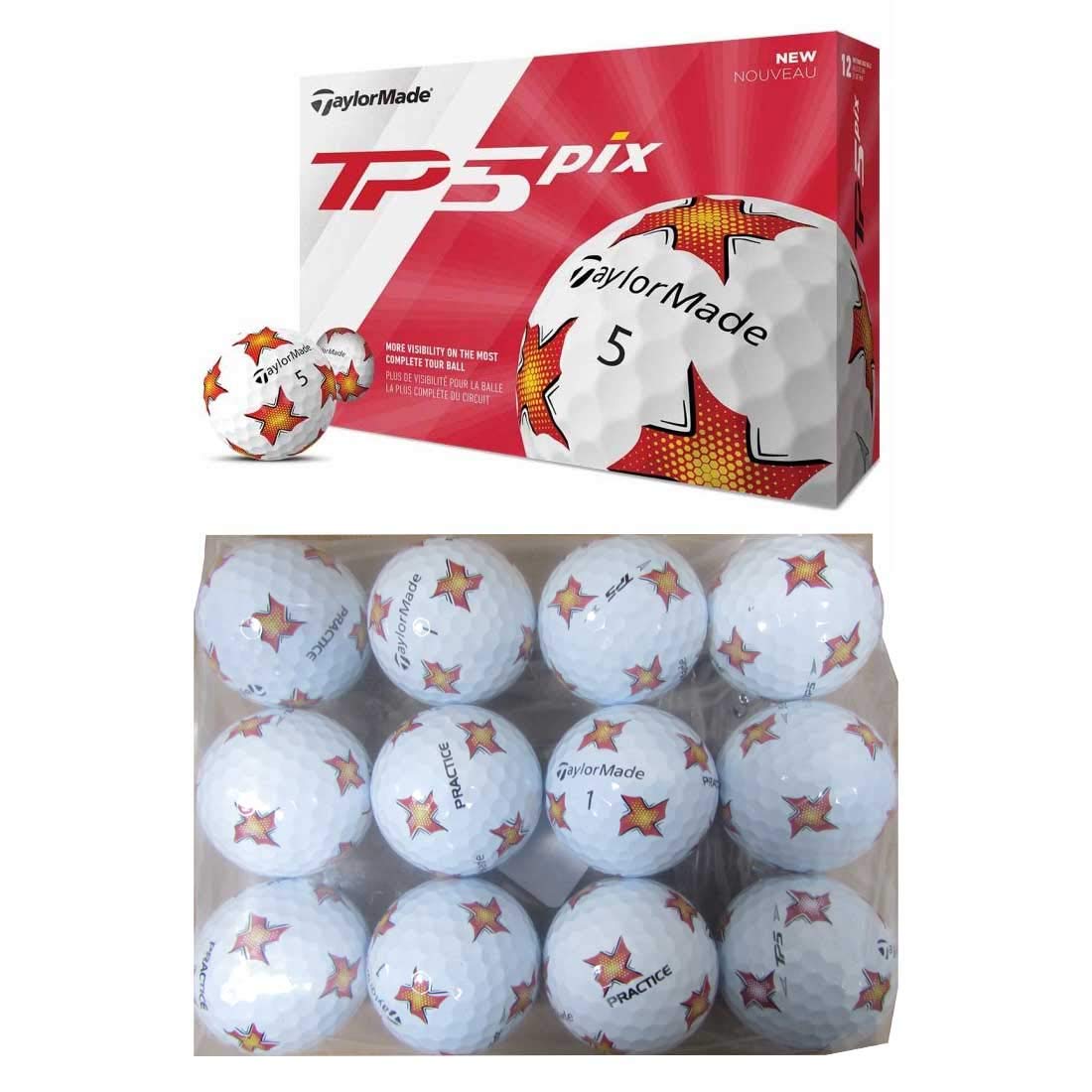 TaylorMade TP5 PiX Practice Bagged Golf Balls - JOY2ESpree