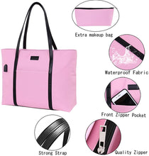 
                        
                          Load image into Gallery viewer, Laptop Tote Purse Large, Business Women Work Bag Teacher Tote Bag Many Pockets
                        
                      