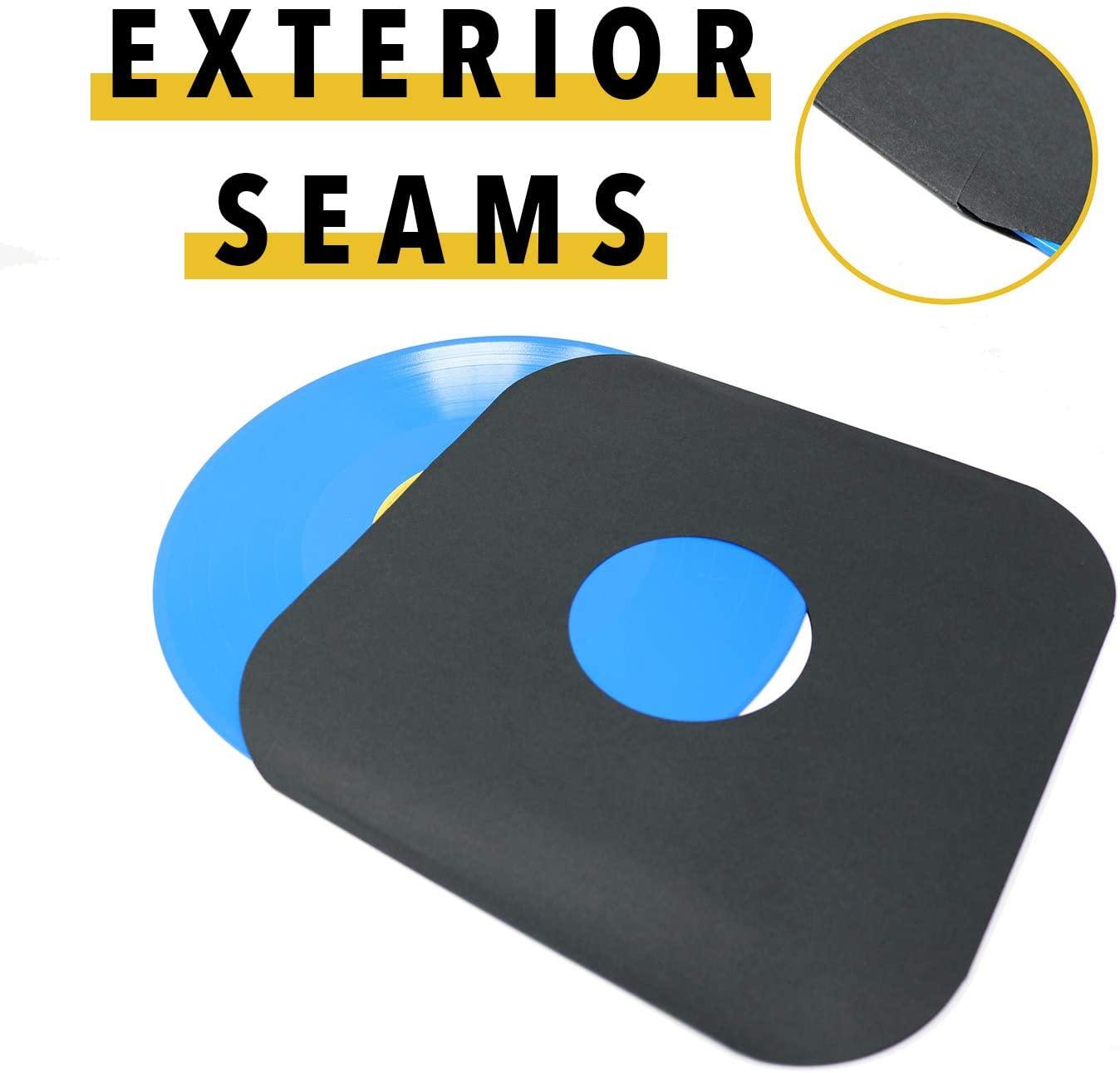 BIG FUDGE Black Special Edition | Vinyl Record Inner Sleeves 50x | Made from Heavyweight & Acid Free Paper - JOY2ESpree