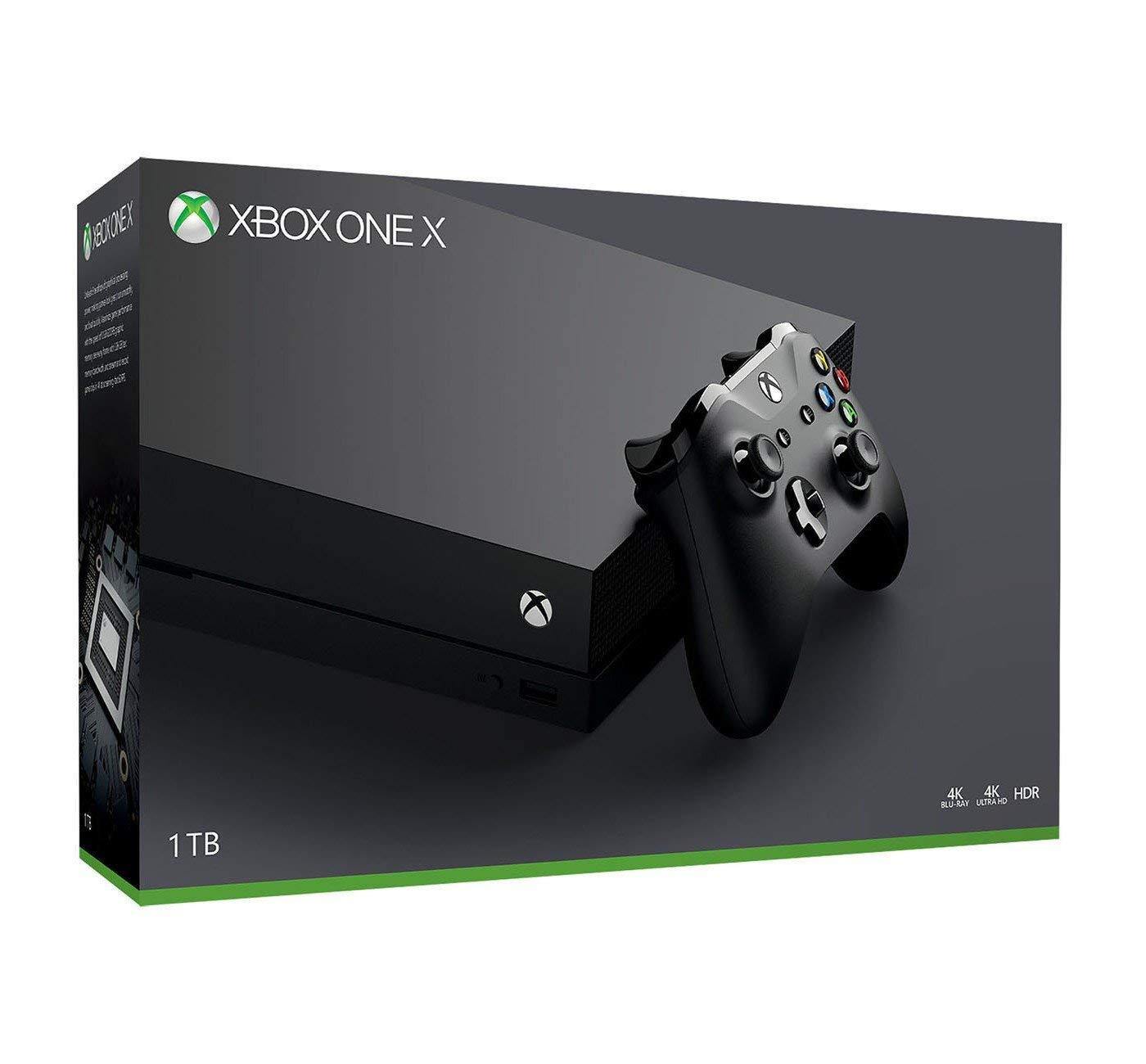 Microsoft Xbox One X 1TB Console with Wireless Controller: Xbox One X Enhanced, HDR, Native 4K, Ultra HD (Renewed) (2017 Model) - JOY2ESpree
