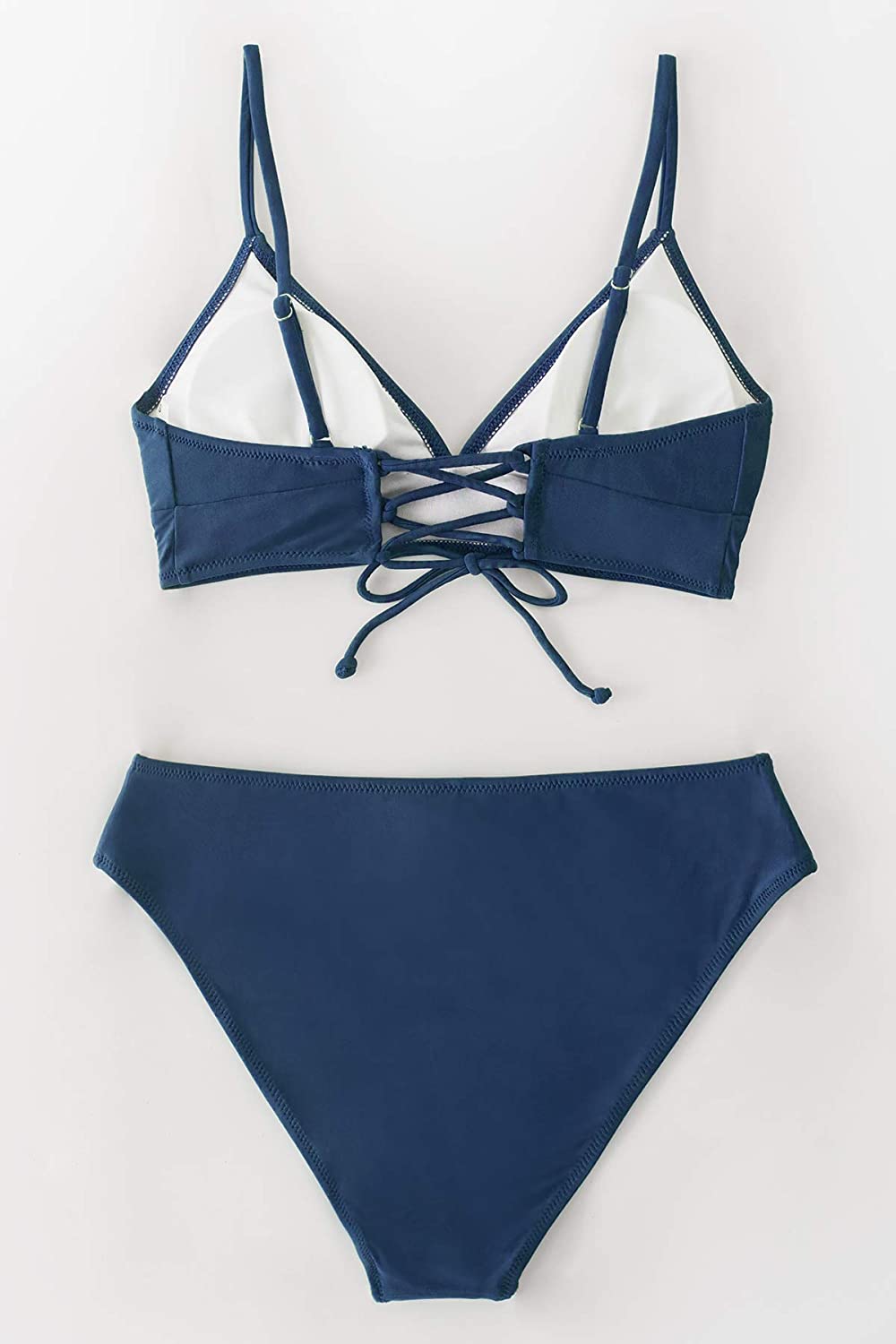 CUPSHE Women's Bikini Triangle Sexy Lace Up Two Piece Bathing Suit
