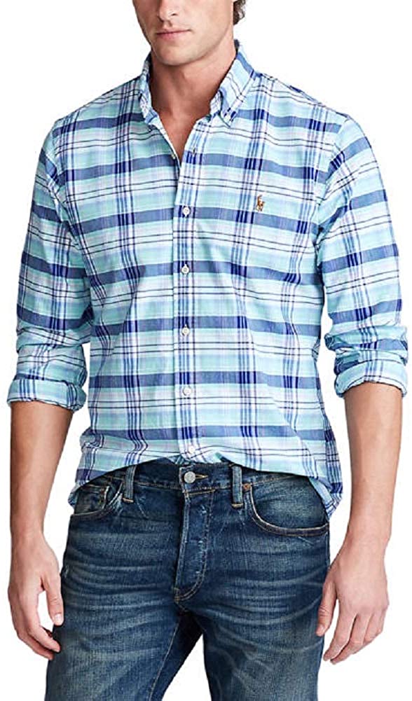 Ralph Lauren Mens Logo Button-Down Dress Shirt