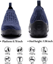 
                        
                          Load image into Gallery viewer, STQ Slip On Breathe Mesh Walking Shoes Women Fashion Sneakers Comfort Wedge Platform Loafers
                        
                      