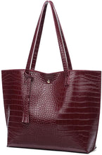 
                        
                          將圖片載入圖庫檢視器 Women's Soft Faux Leather Tote Shoulder Bag from Dreubea, Big Capacity Tassel Handbag
                        
                      