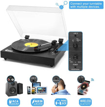 
                        
                          將圖片載入圖庫檢視器 Retro Record Player for 33/45/78 RPM Vinyl Records,Bluetooth Belt-Drive Turntable - JOY2ESpree
                        
                      