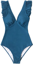 
                        
                          गैलरी व्यूवर में इमेज लोड करें, CUPSHE Women's One Piece Swimsuit V Neck Ruched Ruffle Shoulder Swimwear Bathing Suits
                        
                      