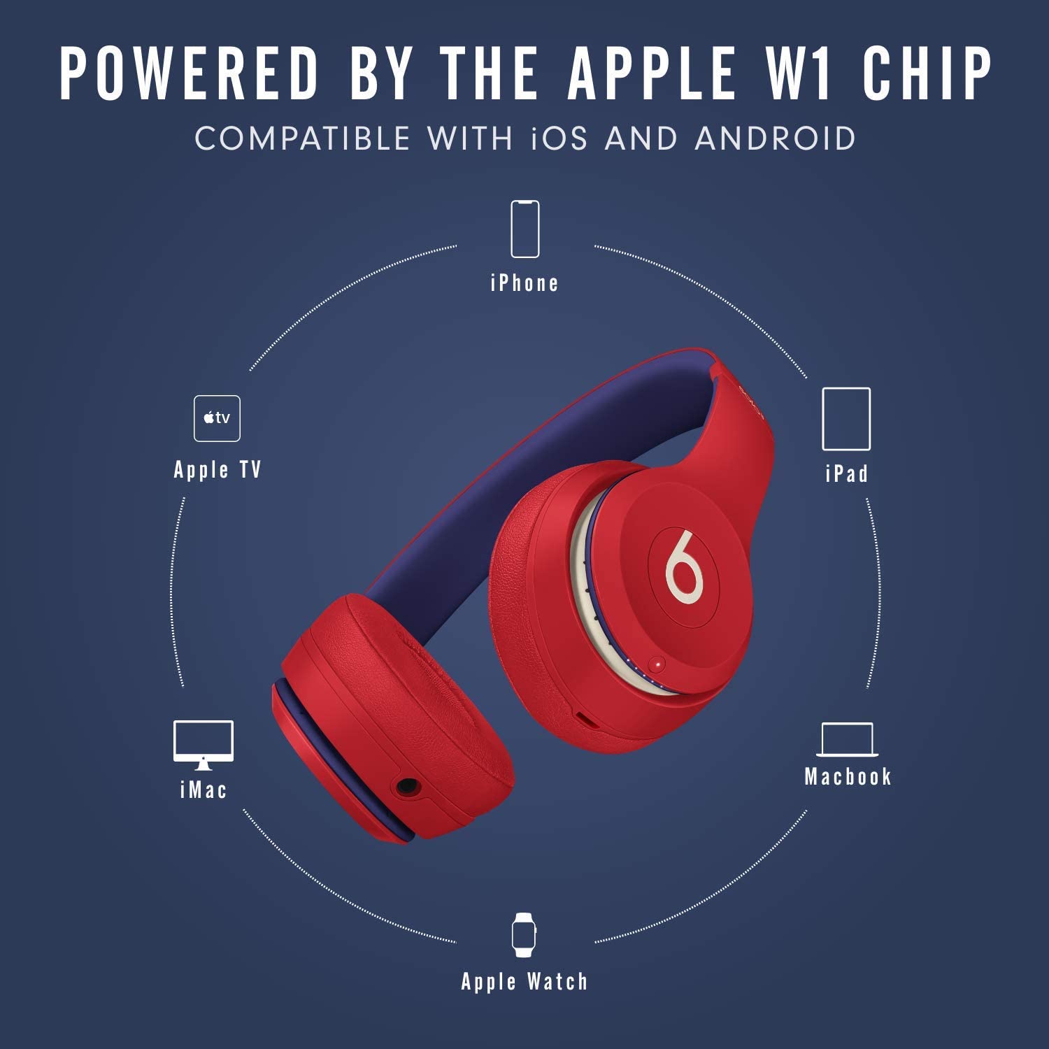Beats Solo3 Wireless On-Ear Headphones - Apple W1 Headphone Chip, Class 1 Bluetooth, 40 Hours of Listening Time, Built-in Microphone - Satin Gold