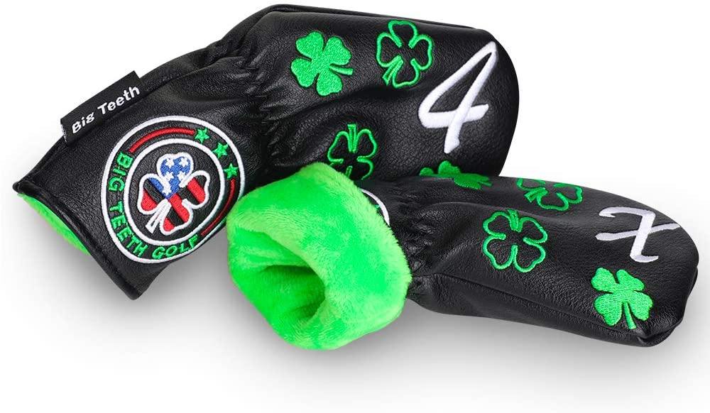 Golf Iron Head Covers 11Pcs Golf Club Protector Lucky Clover for Titleist Callaway Taylormade - JOY2ESpree