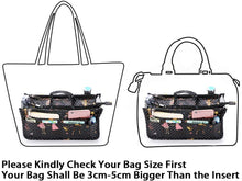 
                        
                          Load image into Gallery viewer, BTSKY New Printing Handbag Organizers Inside Purse Insert-High Capacity 13 Pockets Bag Tote Organizer with Handle Peacock Flower
                        
                      