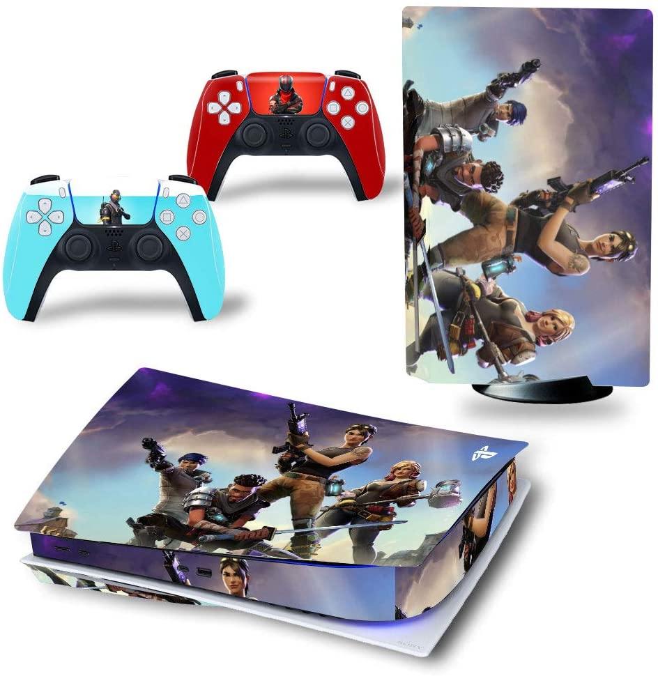 PS5 Console Skin and PS5 Controller Skins Set, Playstation 5 Skin Wrap Decal Sticker PS5 Disk Edition, Game Decal Kit (Disk Edition) - JOY2ESpree