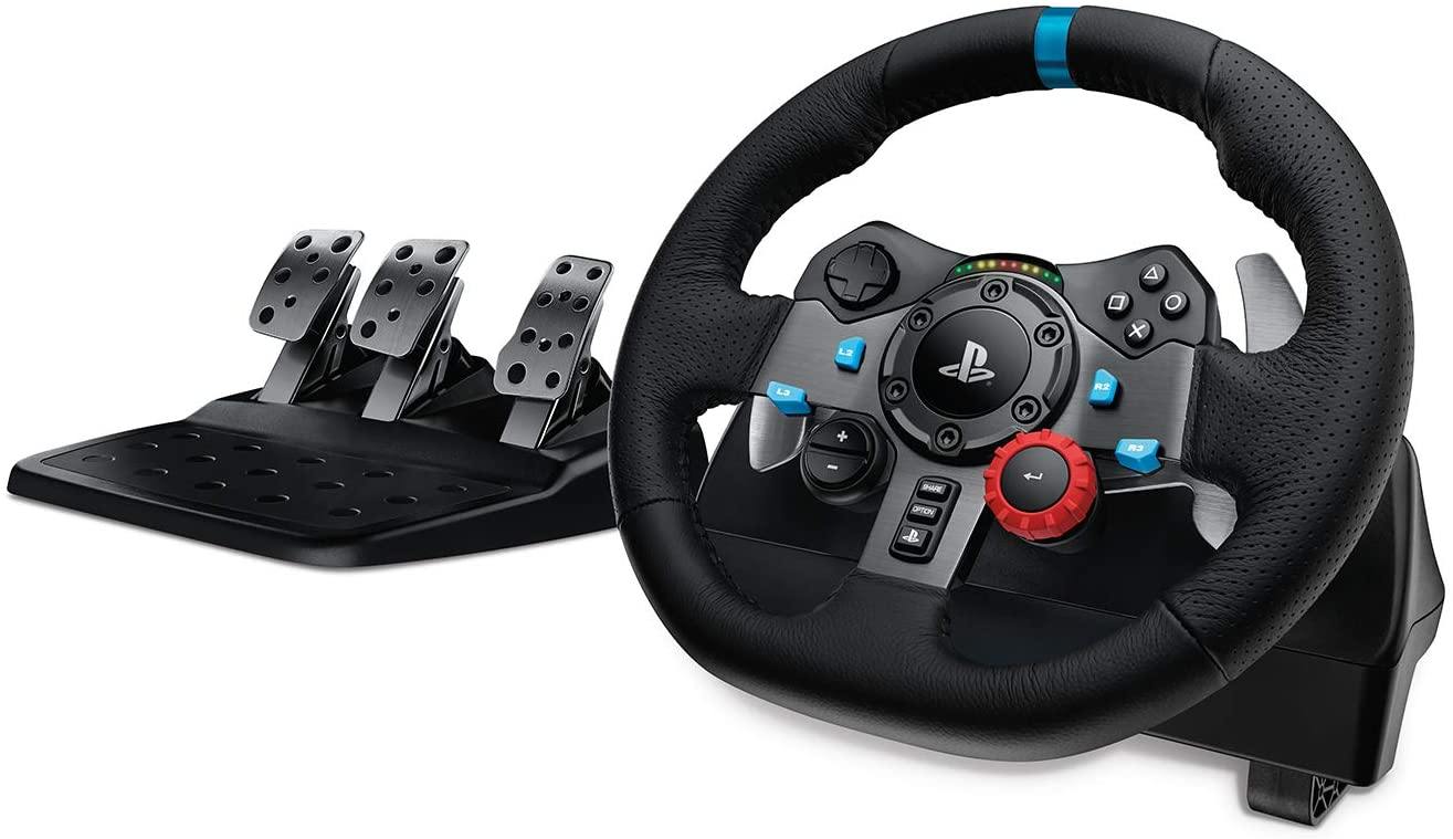 Logitech Dual-Motor Feedback Driving Force G29 Gaming Racing Wheel with Responsive Pedals for PlayStation 5, PlayStation 4 and PlayStation 3 - Black - JOY2ESpree