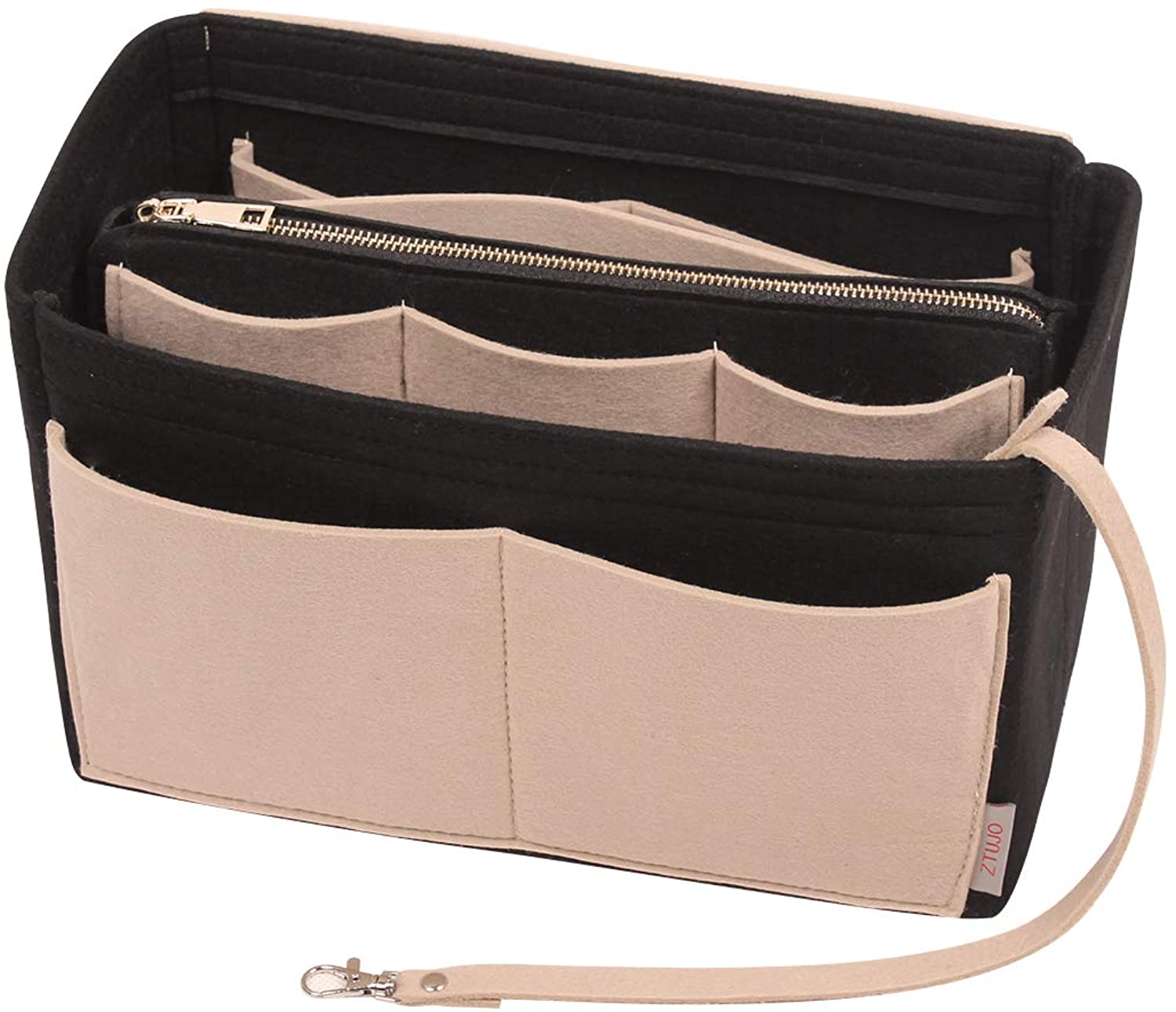 Purse Organizer Insert, Felt Bag organizer with zipper, Handbag & Tote Shaper, For Speedy Neverfull Tote, 5 Sizes