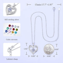 
                        
                          Cargar imagen en el visor de la galería, CDE Forever Love Heart Women Necklace 925 Sterling Silver Rose Gold Plated Birthstone Pendant Necklaces for Women - JOY2ESpree
                        
                      