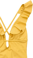 
                        
                          Cargar imagen en el visor de la galería, CUPSHE Women's One Piece Swimsuit Ruffle Deep V Neck Strappy Swimwear Bathing Suits
                        
                      