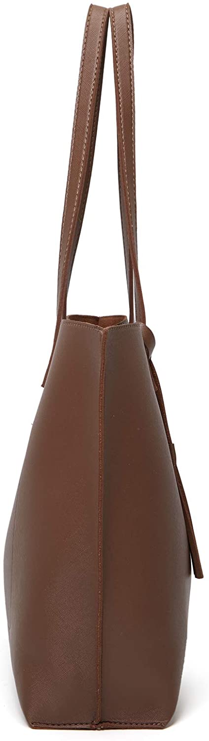 Women's Soft Faux Leather Tote Shoulder Bag from Dreubea, Big Capacity Tassel Handbag