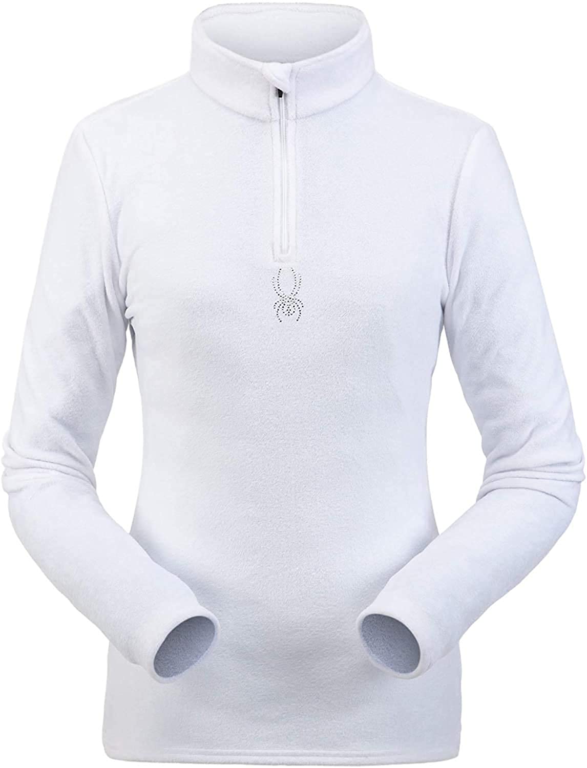 Spyder Womens Shimmer Bug Zip T-Neck