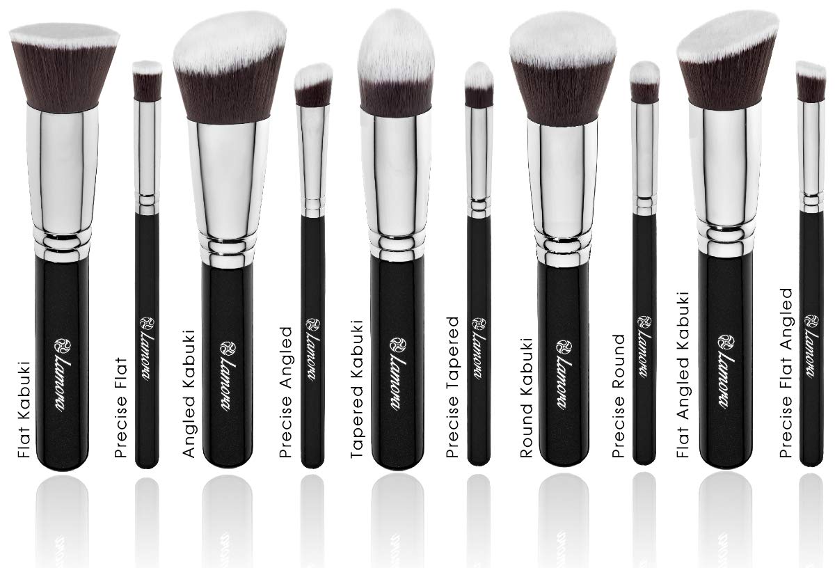 Kabuki Makeup Brush Set - Foundation Powder Blush Concealer Contour Brushes